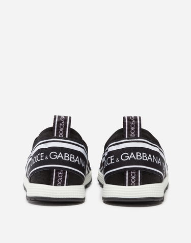 Tenisky a topánky Dolce & Gabbana First Steps Sorrento Slip-on Logo Tape (19-26) Čierna | DN0105AH67789690, 2