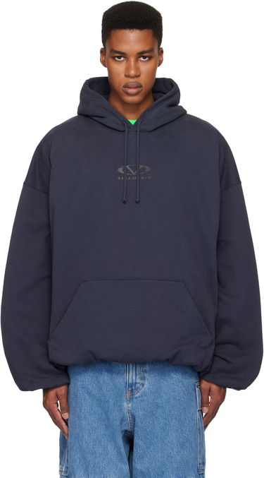 Mikina VETEMENTS Oval Logo Cropped Boxy Hoodie Šedá | UA66HD600N, 0