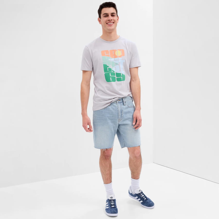 Šortky GAP Straight Denim Short Tyrkysová | 602501-00, 0