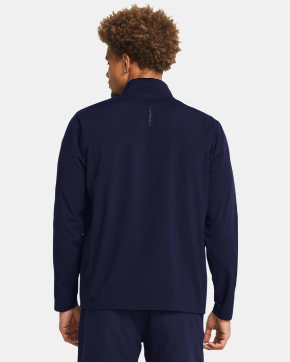 Tričko Under Armour Herren Storm Windstrike Oberteil mit durchgehendem Zip Midnight Blaue Navy | 1383150-410, 1