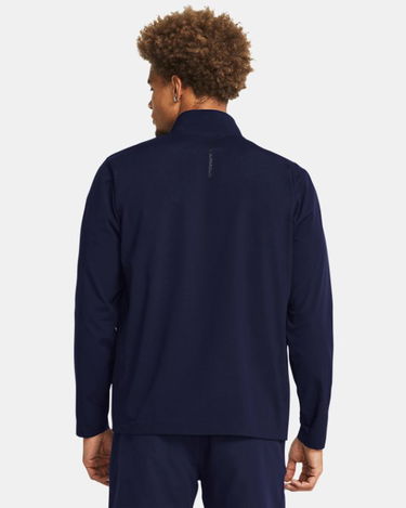 Tričko Under Armour Herren Storm Windstrike Oberteil mit durchgehendem Zip Midnight Blaue Navy | 1383150-410, 1