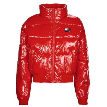 Prešívaná bunda Tommy Hilfiger BADGE GLOSSY PUFFER Červená | DW0DW16098-XNL, 0