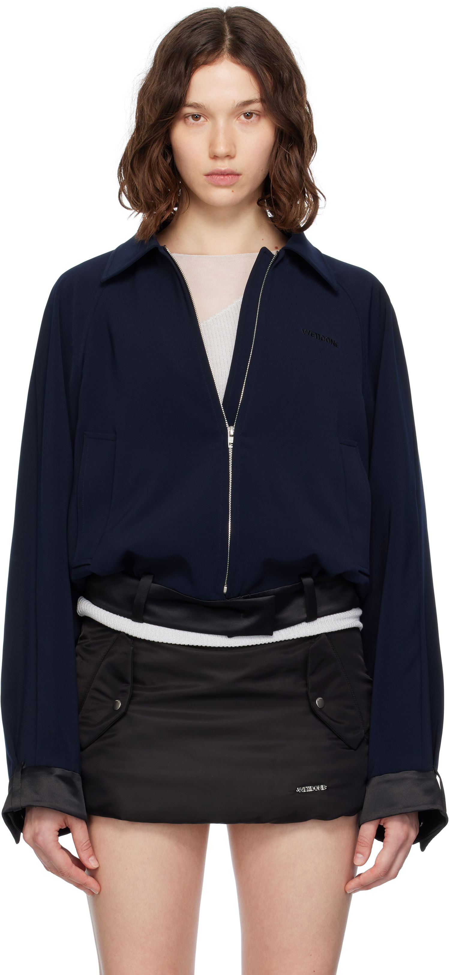 Bunda We11done We11done Waist Jacket Navy | WD-JK2-25-011-W-NV, 0