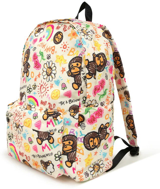 Batoh BAPE Baby Milo Sketch Large Backpack Rôznofarebný | 0MXBGW4228XXP-SKETCH