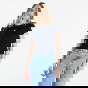 Slim Badge Ribbed Tee Dark Night Navy