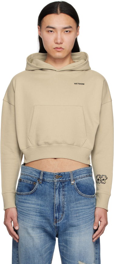 Mikina We11done We11done Teddy Twins Cropped Hoodie Béžová | WD-TH0-25-841-U-KK, 0