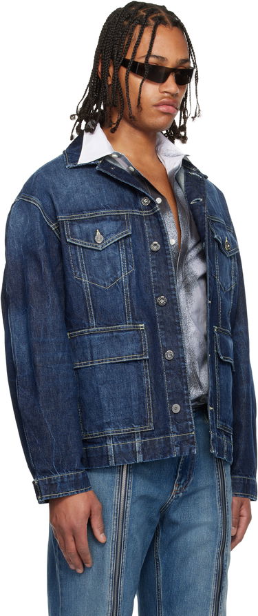 Bunda Jean Paul Gaultier Jean Paul Gaultier Cutout Denim Jacket Modrá | 25/04-U-JA018-D024-83, 1