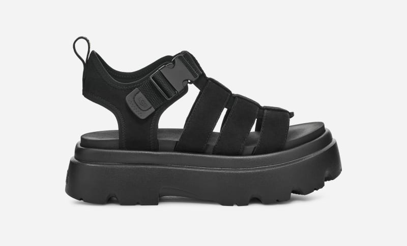 Tenisky a topánky UGG ® Cora Sandal for Women in Black, Size 3, Leather Čierna | 1152698-BLK