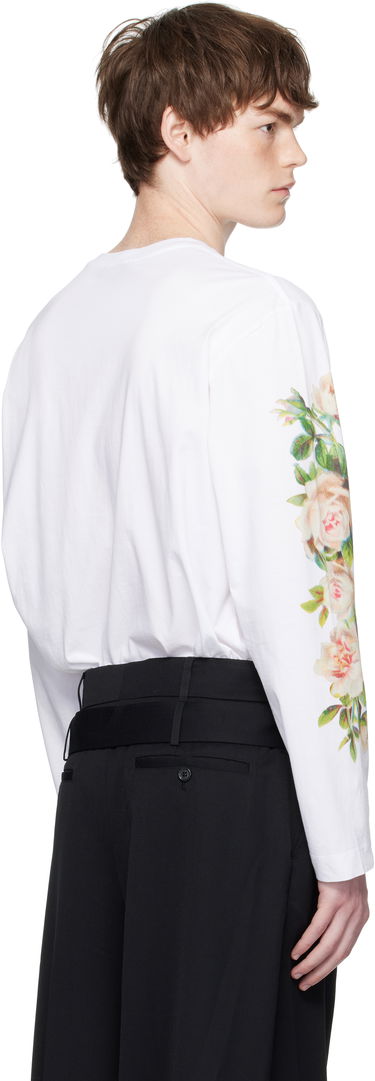 Tričko Simone Rocha Simone Rocha Rose Bouquet Long Sleeve T-shirt Biela | 5194P52-M 0569, 2