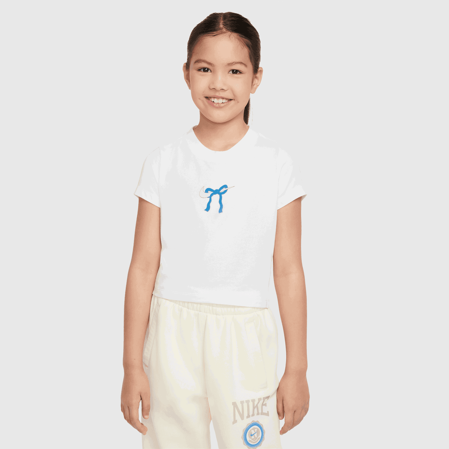 Crop Top Nike Nike Sportswear Girls' T-Shirt Biela | HQ2344-100, 0