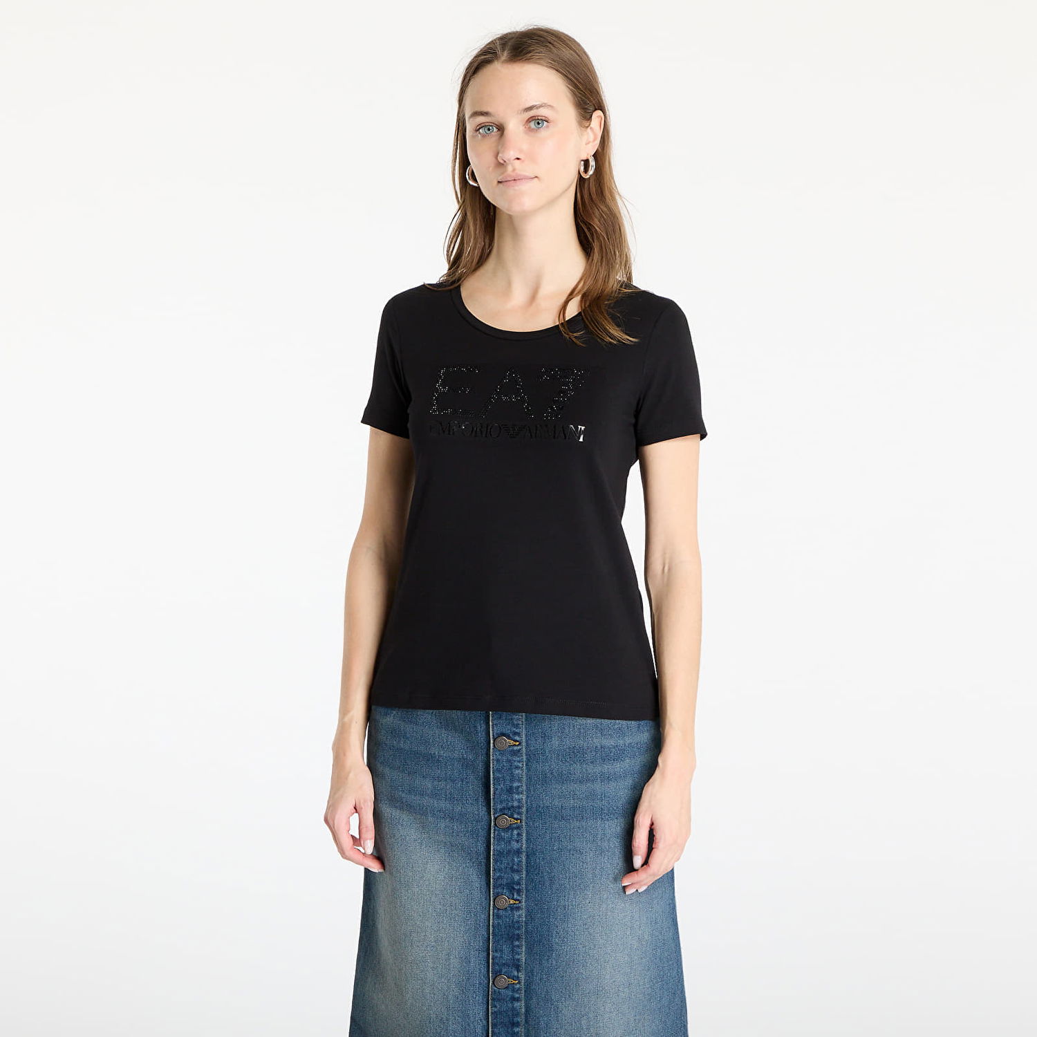 Tričko Emporio Armani EA7 Emporio Armani Train Logo Series T-Shirt Čierna | 7W000094AF10373UC001, 0