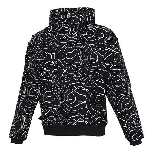 Mikina Converse Converse Athleisure Full Print Fleece Lined Pullover Hoodie Čierna | 10022229-A01, 0