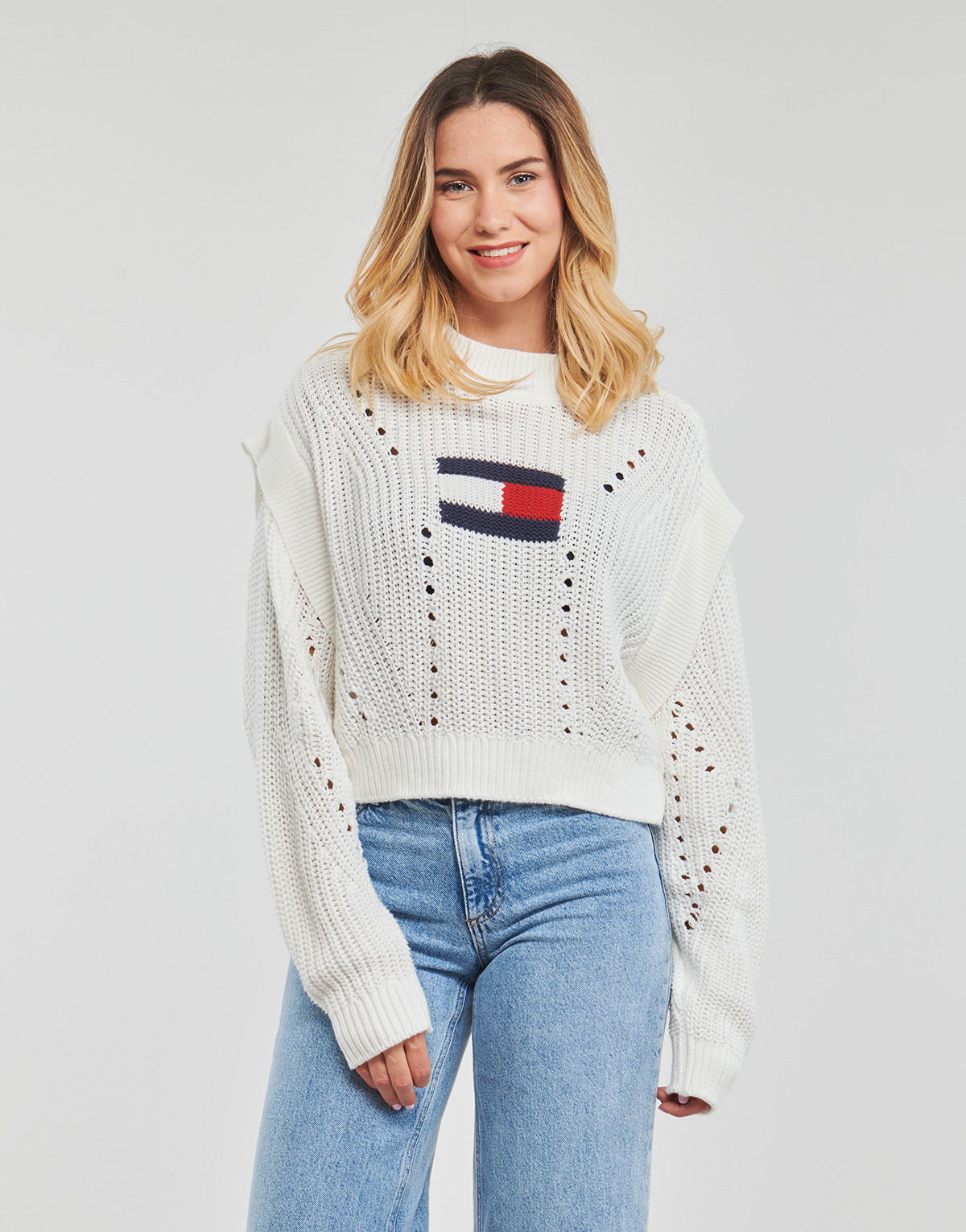 OVRSZD FLAG STITCH SWEATER