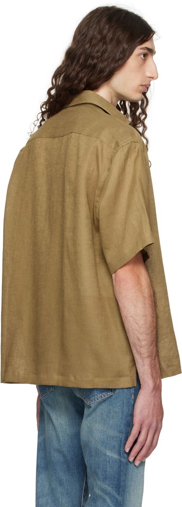 Košeľa BOSS BECKHAM x BOSS Relaxed-Fit Linen Shirt Hnedá | 50549180, 3