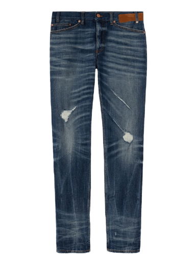 Džínsy Palm Angels Slim 5 Pockets Denim Jeans Navy | PMYA027S22DEN0014560