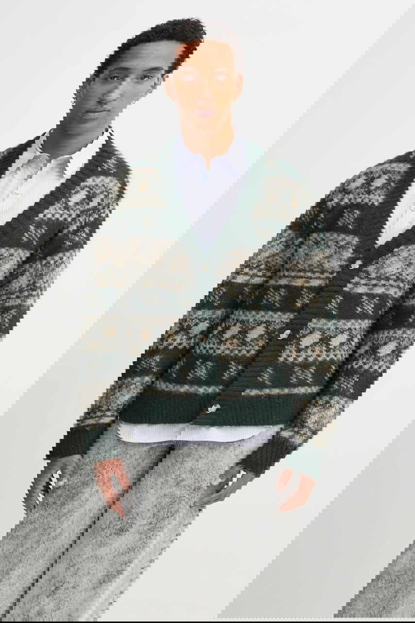 Sveter DAILY PAPER Wool Blend Pattern Check Cardigan Rôznofarebný | 2521126, 0