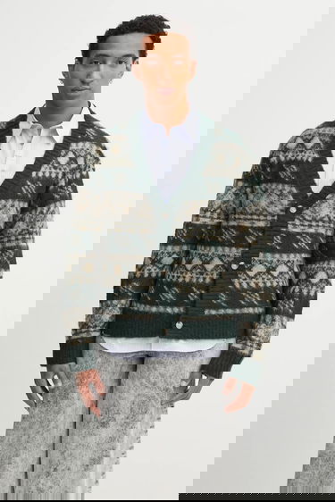 Sveter DAILY PAPER Wool Blend Pattern Check Cardigan Rôznofarebný | 2521126, 0