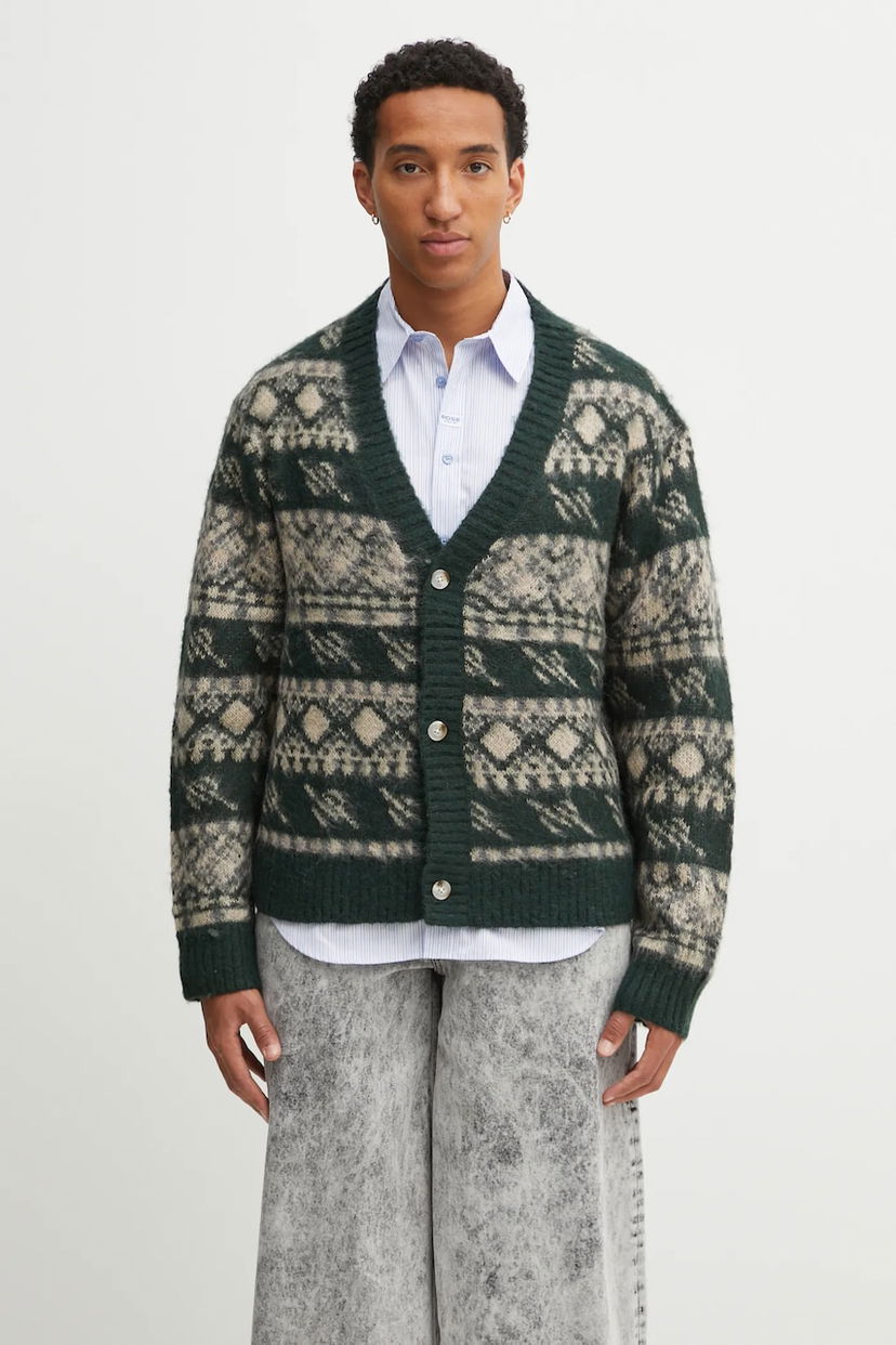 Sveter DAILY PAPER Wool Blend Pattern Check Cardigan Rôznofarebný | 2521126