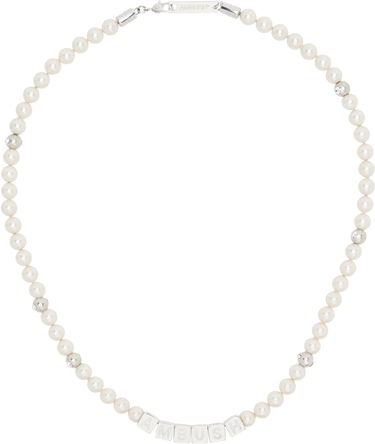 Náhrdelník Ambush AMBUSH Pearl Letterblock Necklace Biela | BMOB004F24SIL0017200, 0