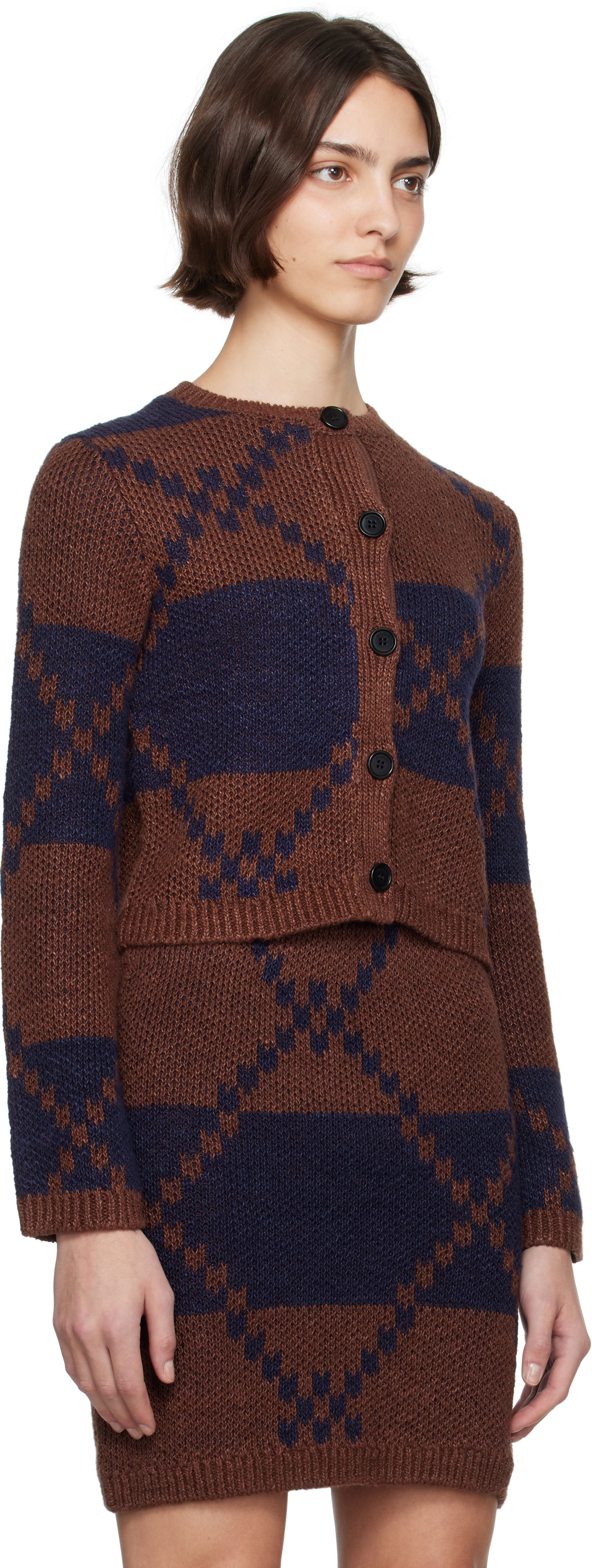 Sveter JW Anderson JW Anderson Fairisle Knit Cardigan Hnedá | KW1411-YN0439, 1
