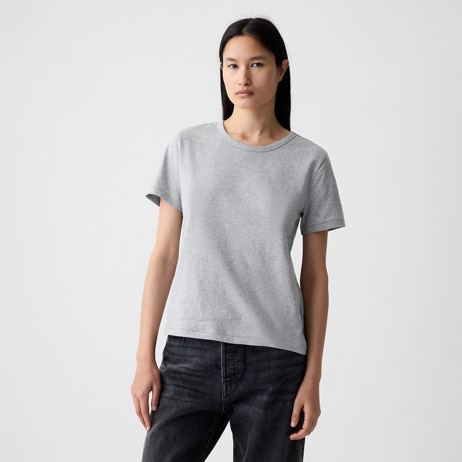 Tričko GAP Basic Tee Heather Grey Šedá | 795346-05, 0