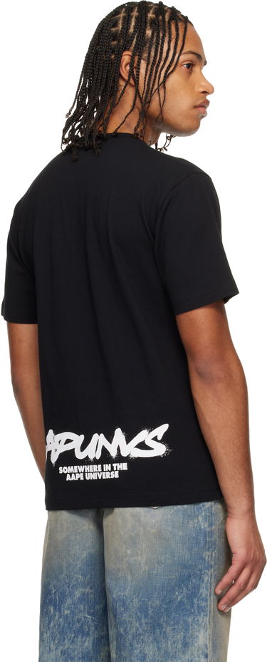 Tričko AAPE by A Bathing Ape Holographic Ape Head T-Shirt Čierna | AAPTEM1649XXNBKX, 2