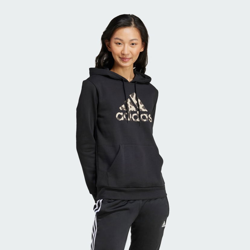 Mikina adidas Performance Leopard Print Hoodie Čierna | IW5152