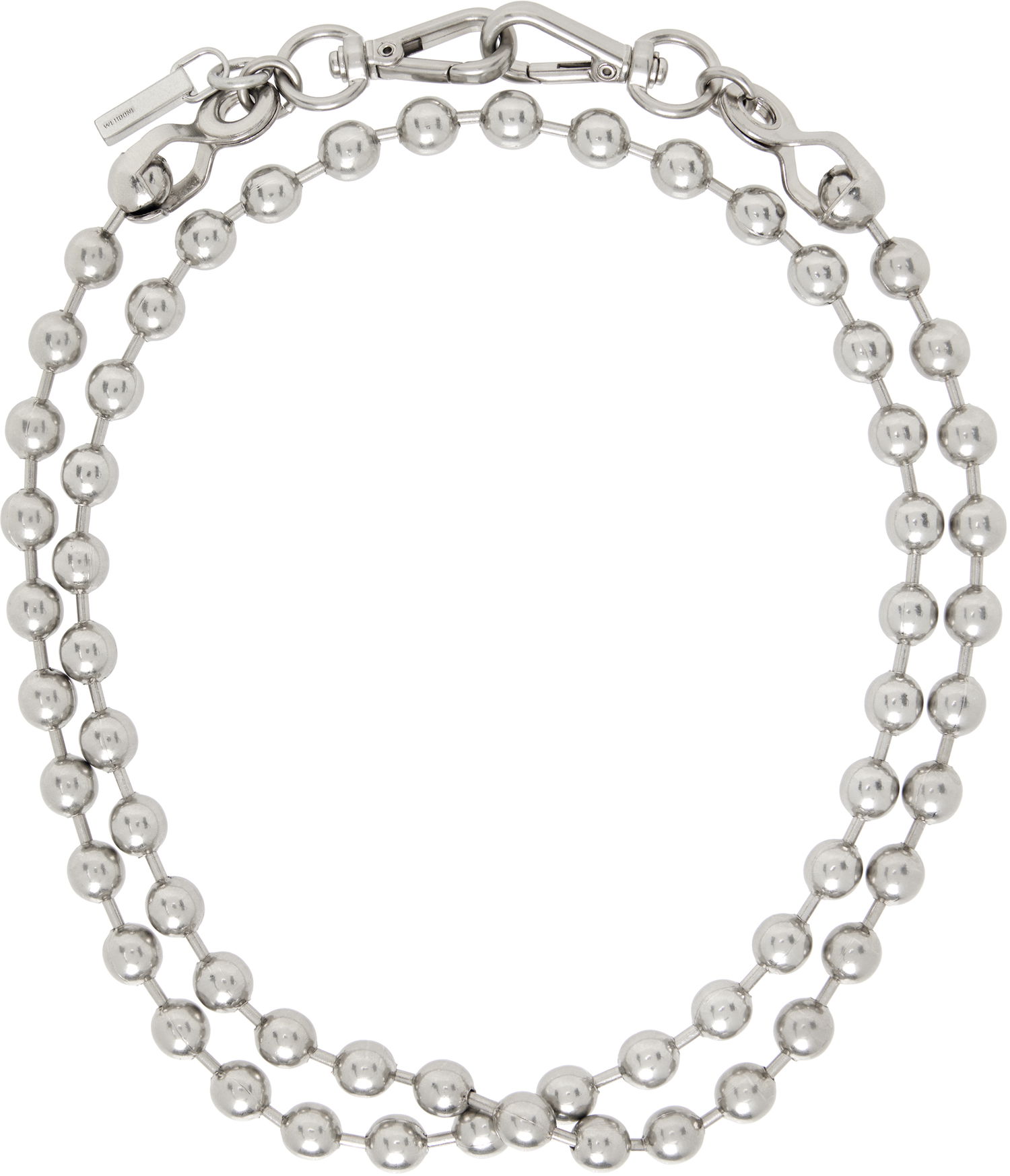 Náhrdelník We11done We11done Ball Chain Necklace Metalická | WD-AJ0-25-589-U-SS, 0