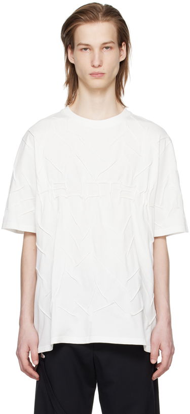 Tričko HELIOT EMIL Quadratic Embroidered T-Shirt Biela | PRESS24_M_09_099_WHT02, 0