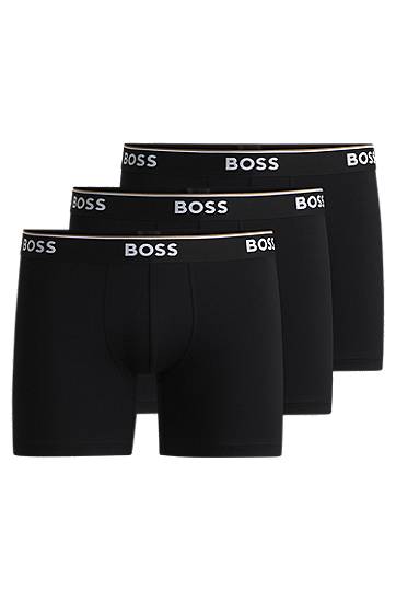 Boxerky BOSS Three-pack of stretch-cotton boxer briefs Čierna | 50475282