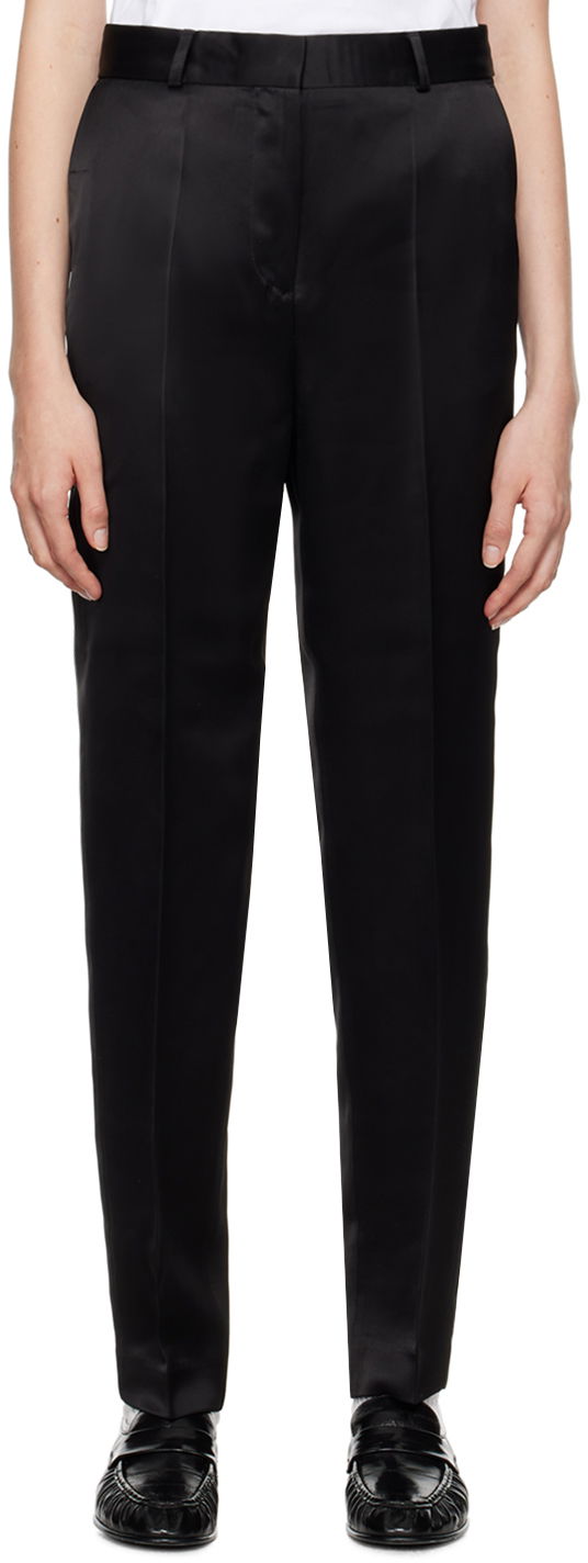 Nohavice TOTEME Low-Waist Satin Trousers Čierna | 244-WRB0228-FB0208, 0