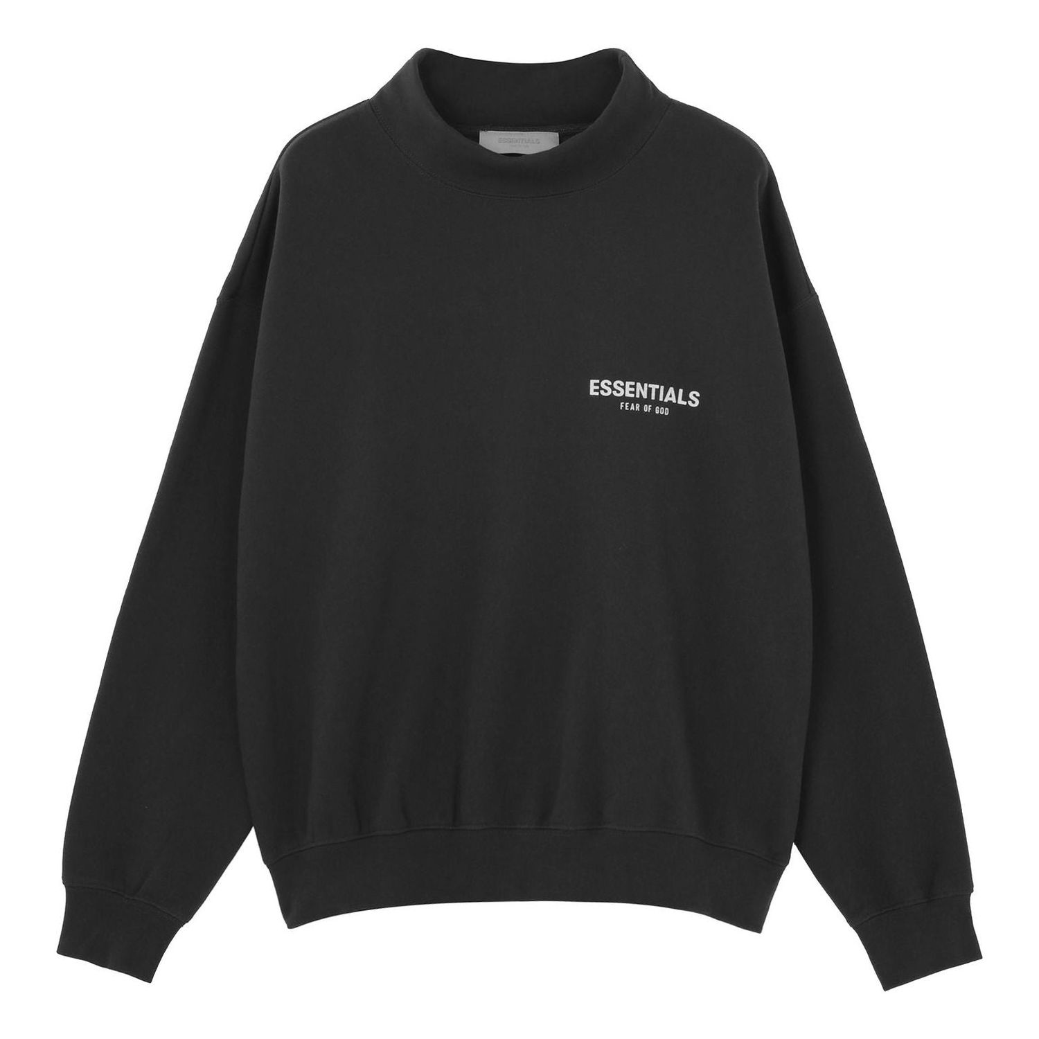 Sveter Fear of God Essentials Mock Neck Sweatshirt Čierna | FOG-SS22-250, 0