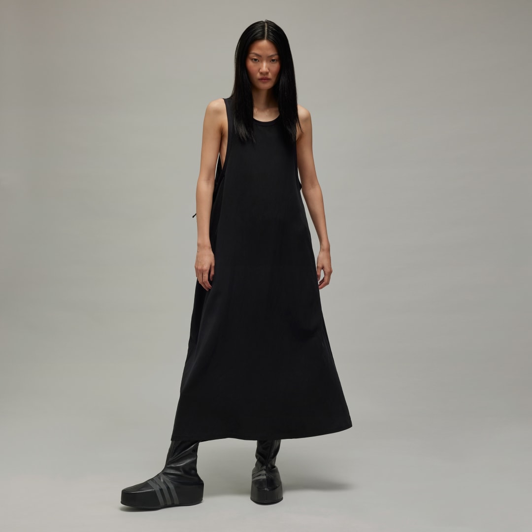 Šaty Y-3 Washed Twill Maxi Dress Čierna | IW7468, 0