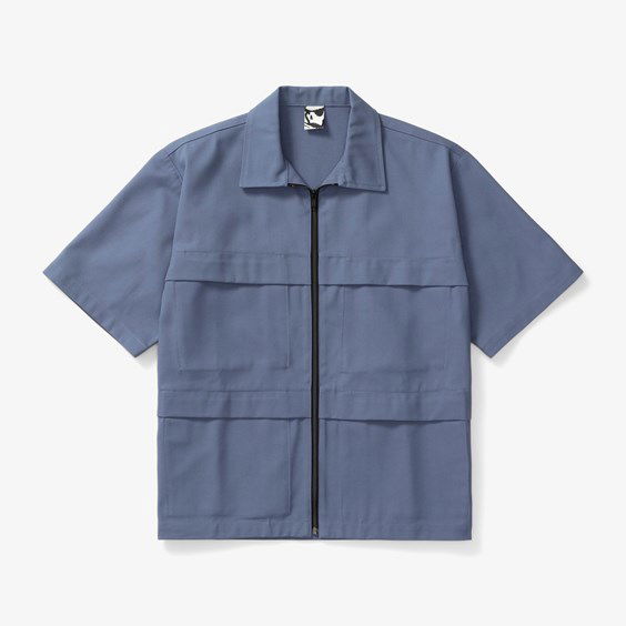 Košeľa GR10K Solid Short Sleeve Shirt Navy | GR2AAKGDB, 0