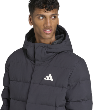 Prešívaná bunda adidas Performance Helionic CLIMAWARM Hooded Down Puffer Jacket Čierna | JN2099, 1