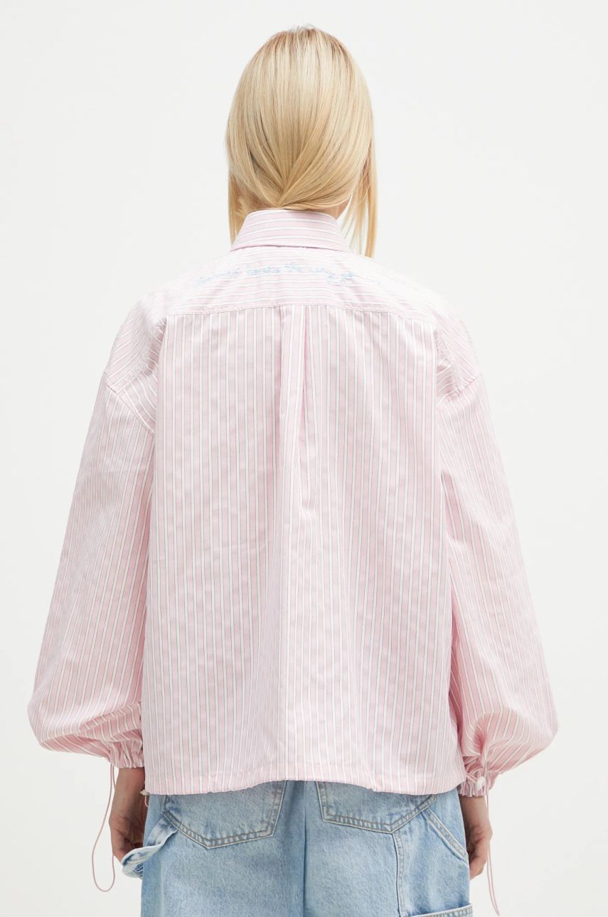 Striped Balloon Sleeve Shirt