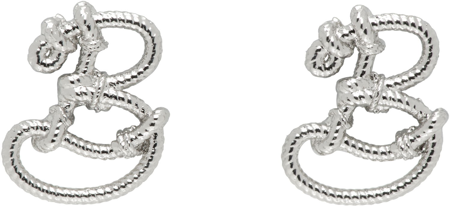 Náušnice Burberry Burberry Small Nautical Knot Stud Earrings Metalická | 8107013, 0