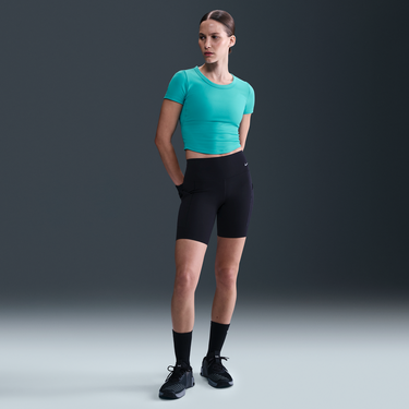 Crop Top Nike Nike One Fitted Dri-FIT Cropped Short Sleeve T-Shirt Tyrkysová | FN2804-345, 4