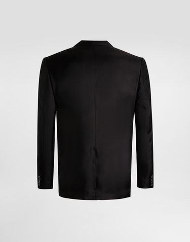 Bunda Dolce & Gabbana Dolce & Gabbana Sicilia Light Single-Breasted Silk Twill Jacket Čierna | G2UQ8TFU10SN0000, 1