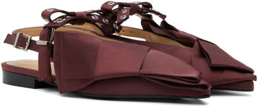 Doplnky GANNI GANNI Big Bow Slingback Flats Vínová | S2860, 3
