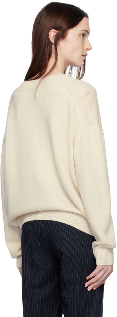 Sveter Anine Bing ANINE BING Lee Lace-Trim V-Neck Sweater Béžová | A-09-3280-101, 2