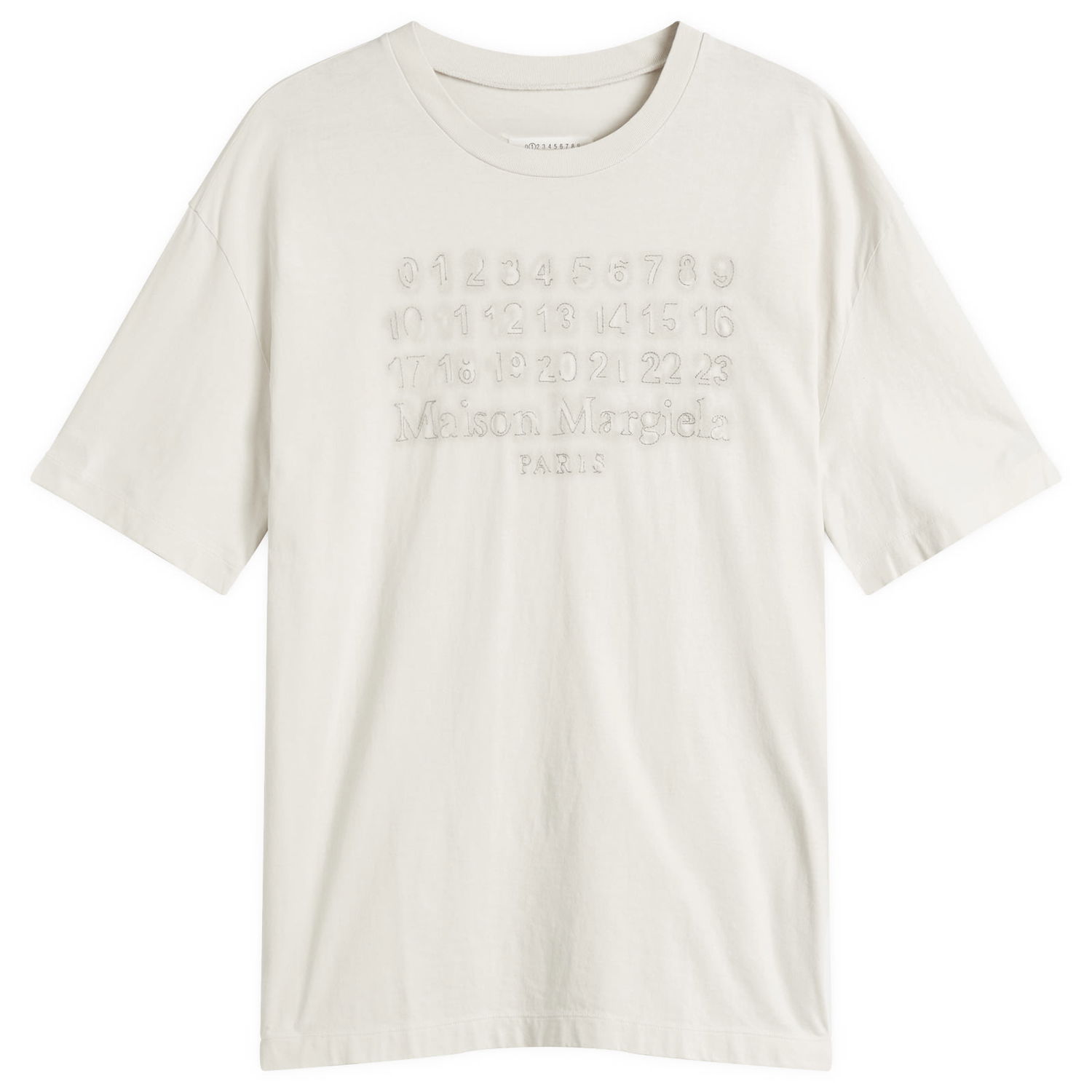 Tričko Maison Margiela Maison Margiela Numbers Jersey T-Shirt, Size Large Biela | S50GC0705-S24567-103, 1