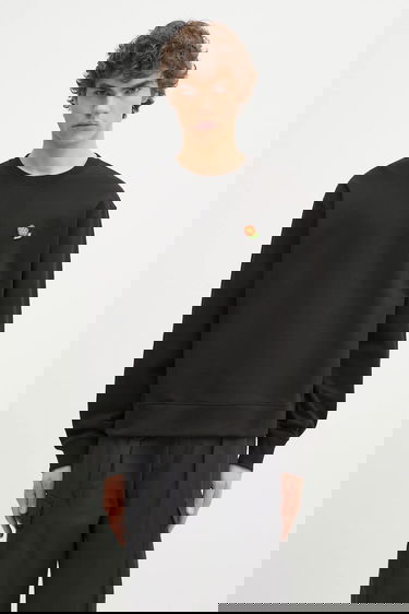 Mikina KENZO Crewneck Sweatshirt with Embroidered Flower Motif Čierna | FF55SW2654MF.99J, 0