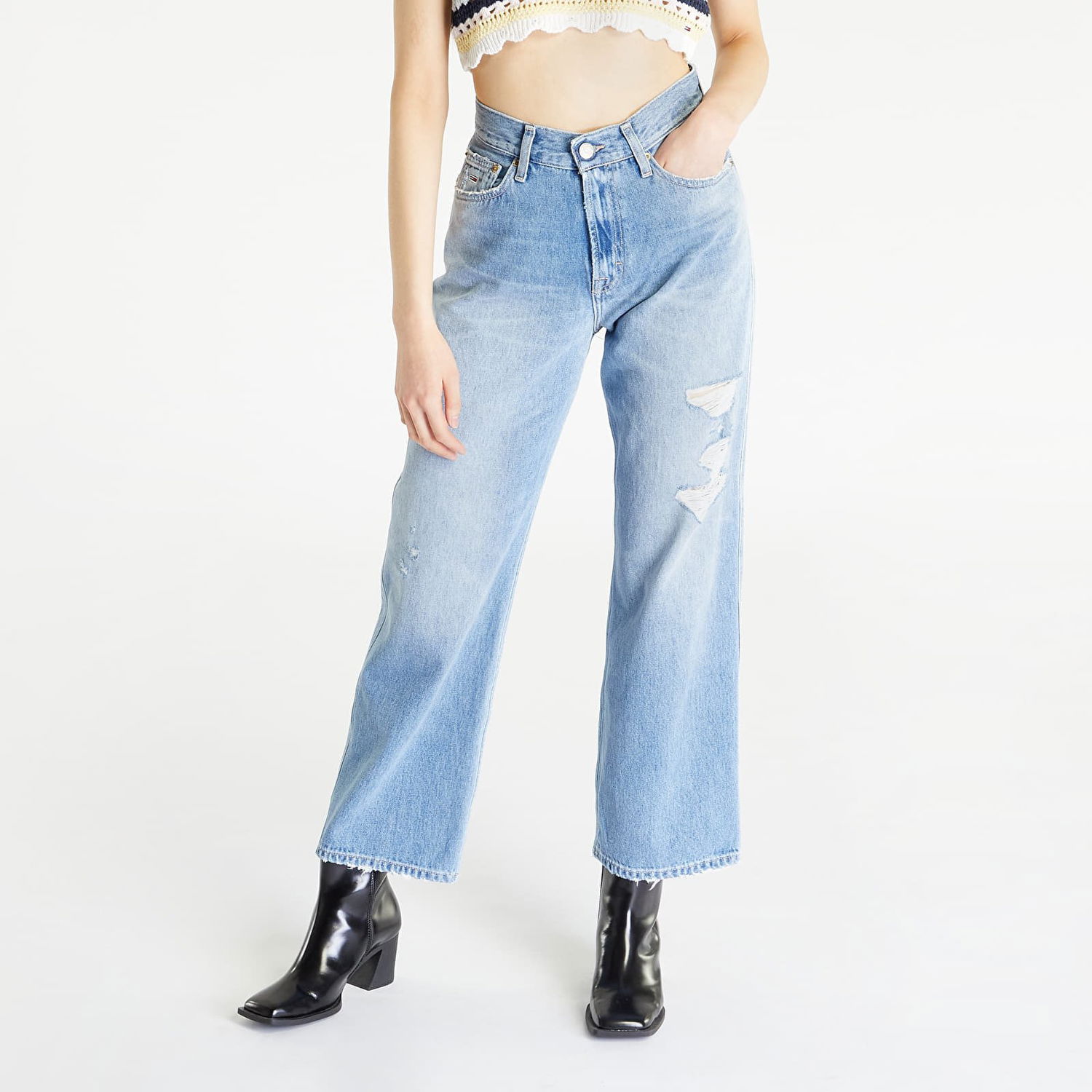 Džínsy Tommy Hilfiger Betsy Mid Rise Loose Jeans Modrá | DW0DW15522 1AB, 1