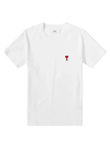Tričko AMI Tonal De Coeur Tee Biela | UTS004-726-175