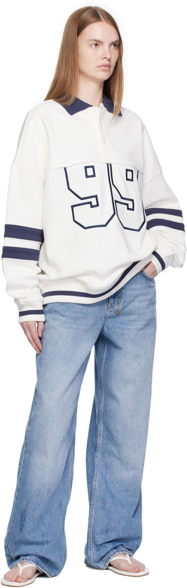 Mikina Ksubi Ksubi '99' Boyfriend Polo Sweatshirt Biela | WFA25FL005, 3