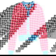 Houndstooth Knit Cardigan