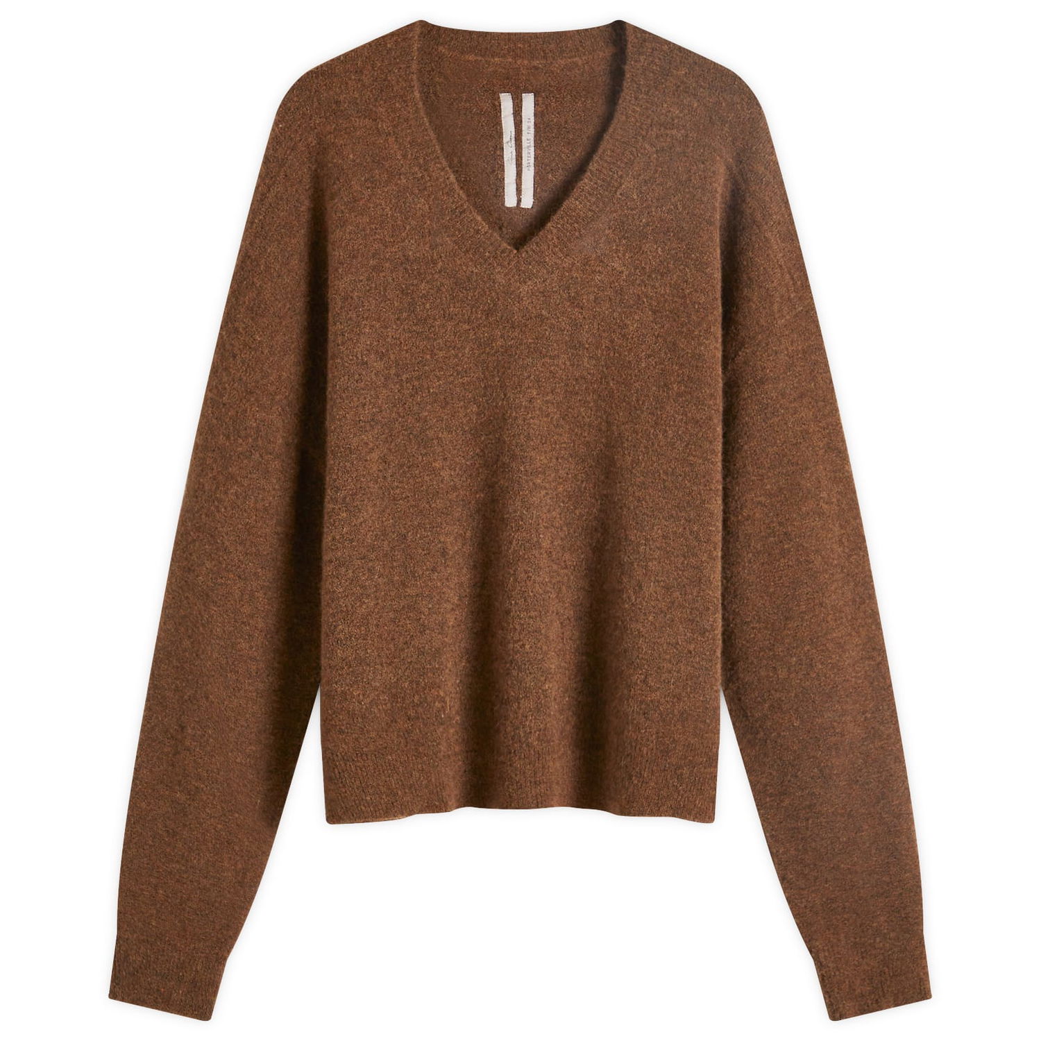 Sveter Rick Owens Tommy Knit V Neck Hnedá | RU02D6650-04, 0