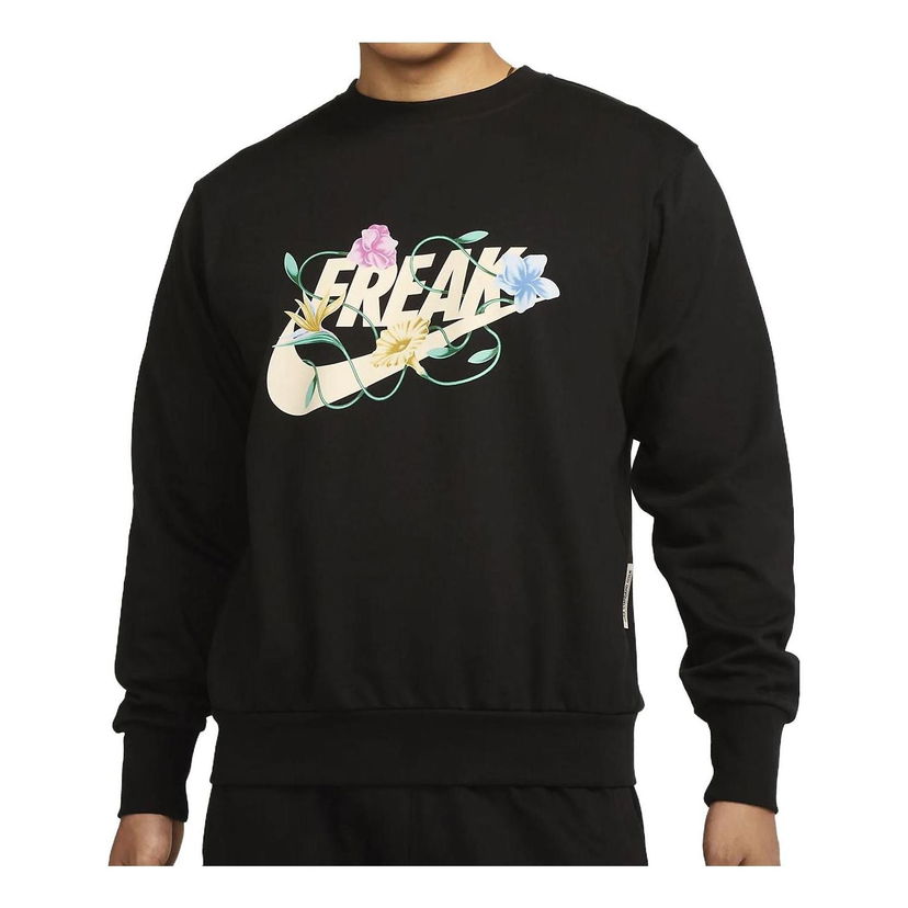 Mikina Nike Giannis Standard Issue Graphic Basketball Crew Čierna | FJ9558-010