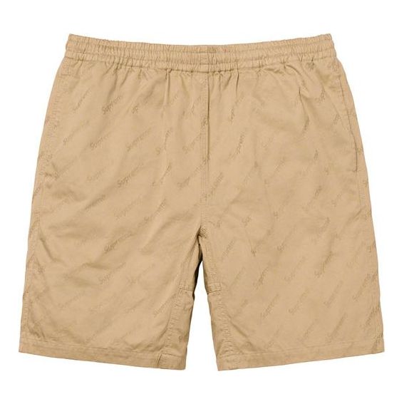 Šortky Supreme Jacquard Twill Shorts Béžová | SUP-FW19-136